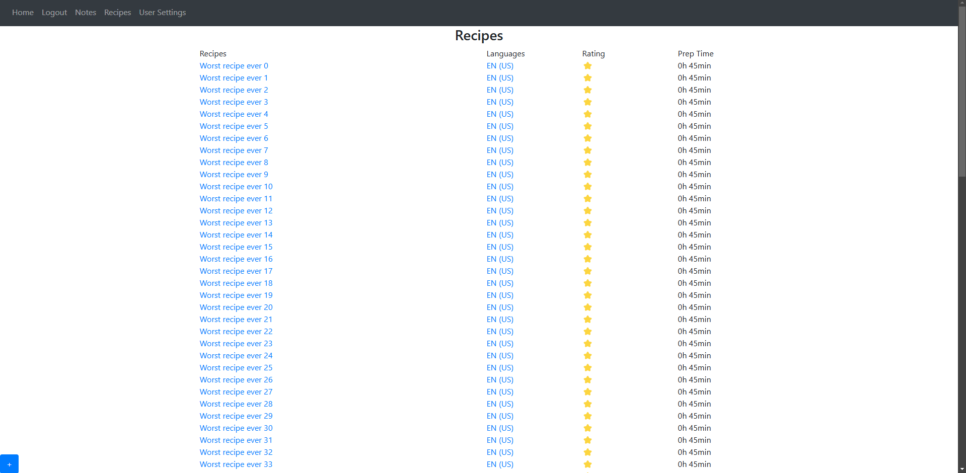 screenshot of the theserver project