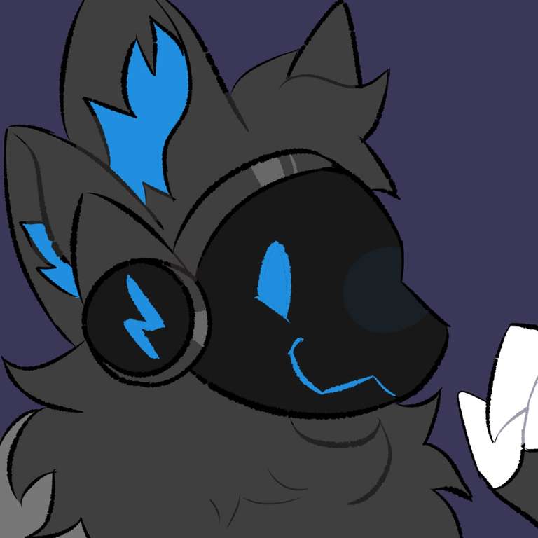 Icon of a furry cyborg species called protogen